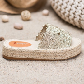 Seastar Pantuflas Alpargatas En La Plataforma dorado 3