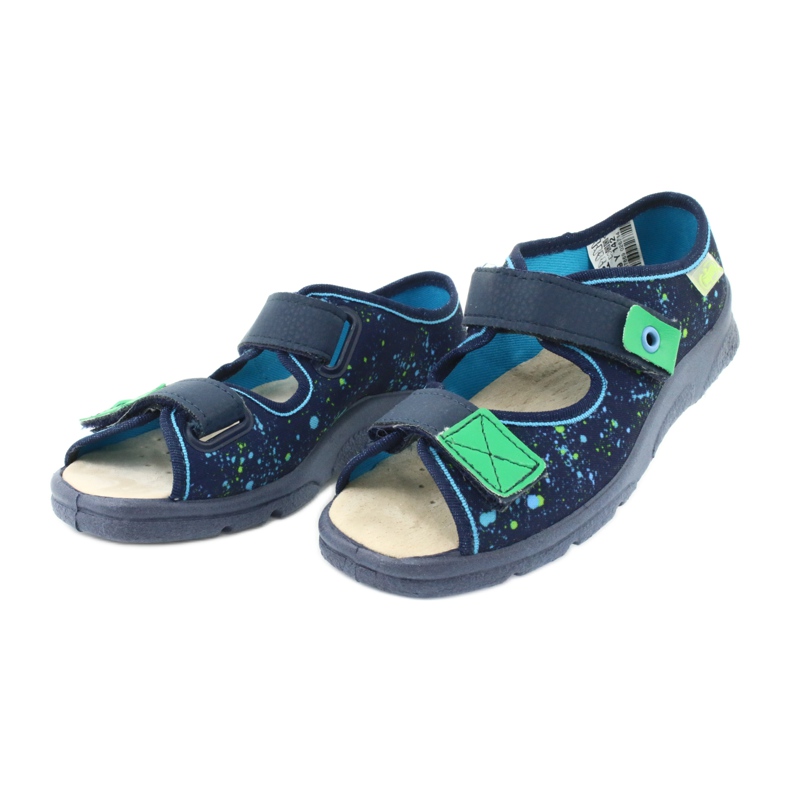 Calzado infantil befado 869Y142 azul marino multicolor verde 3