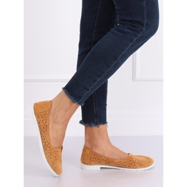 Camel ZA02P Bailarinas camel caladas marrón 2