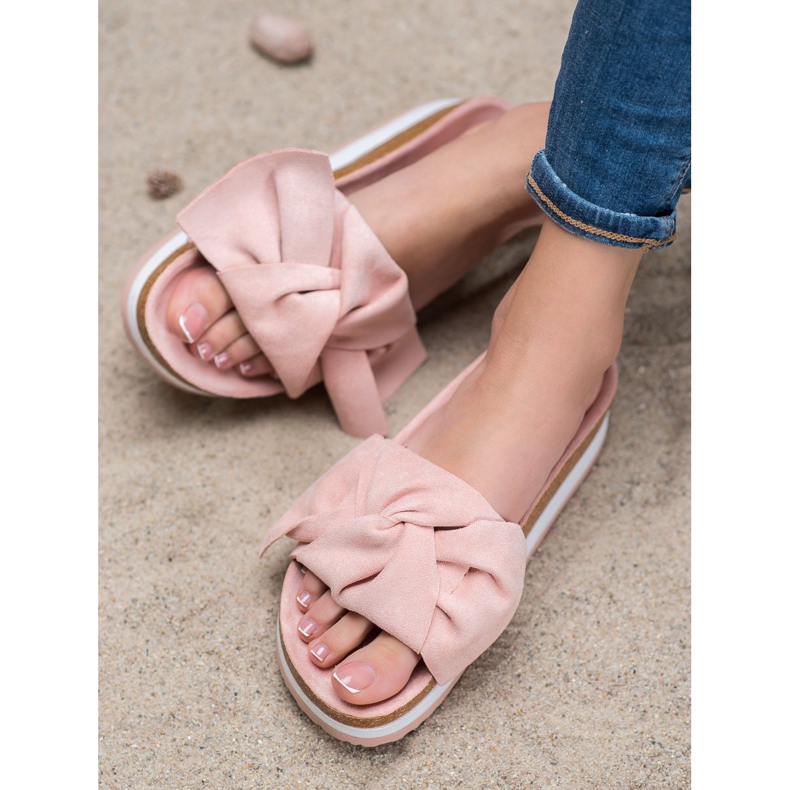 Seastar Pantuflas casuales de gamuza rosado 1