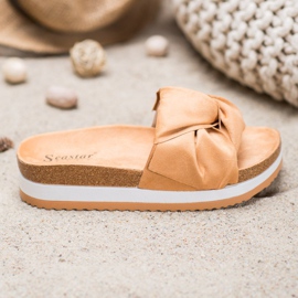 Seastar Pantuflas casuales de gamuza marrón 3