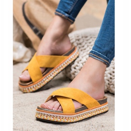Seastar Zapatillas cómodas en la plataforma amarillo 1