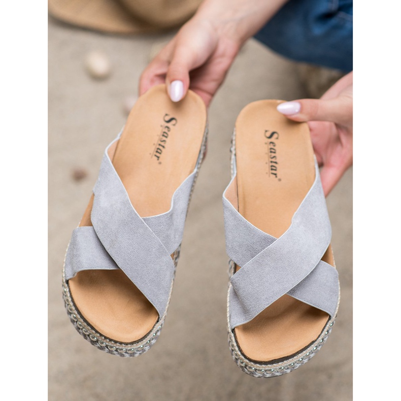 Seastar Zapatillas cómodas en la plataforma gris 1 Seastar Zapatillas cómodas en la plataforma gris 1