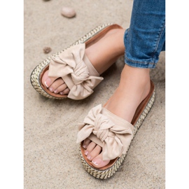 Seastar Pantuflas Con Lazo En La Plataforma marrón multicolor 2