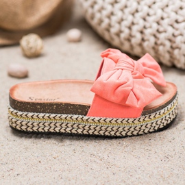 Seastar Pantuflas Con Lazo En La Plataforma multicolor rosado 4