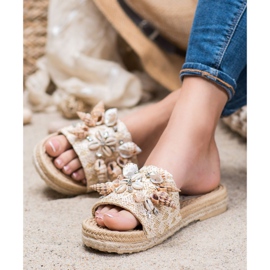 Seastar Zapatillas en la plataforma con conchas beige 5