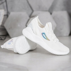 Zapatillas MCKEYLOR con lentejuelas blanco 3