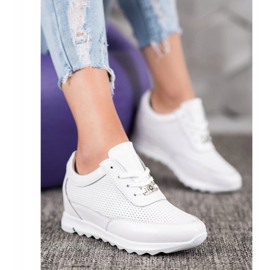 Zapatillas de piel VINCEZA blanco 4