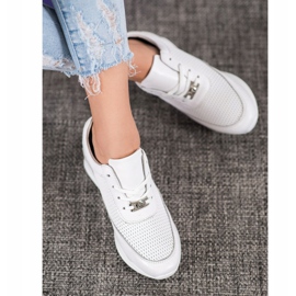 Zapatillas de piel VINCEZA blanco 5