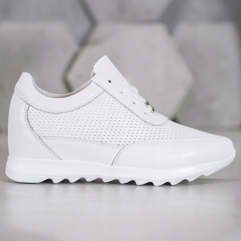 Zapatillas de piel VINCEZA blanco 1
