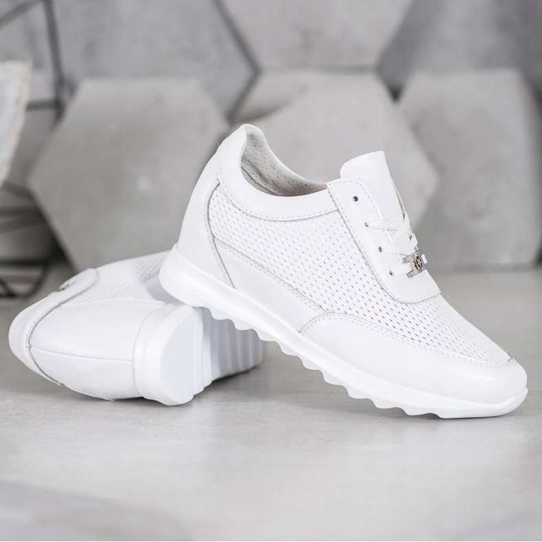 Zapatillas de piel VINCEZA blanco 2