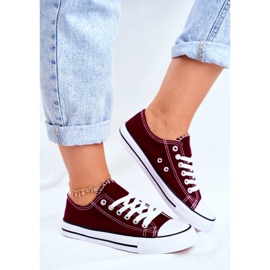 PS1 Zapatos deportivos clásicos de mujer granate Omerta rojo 2