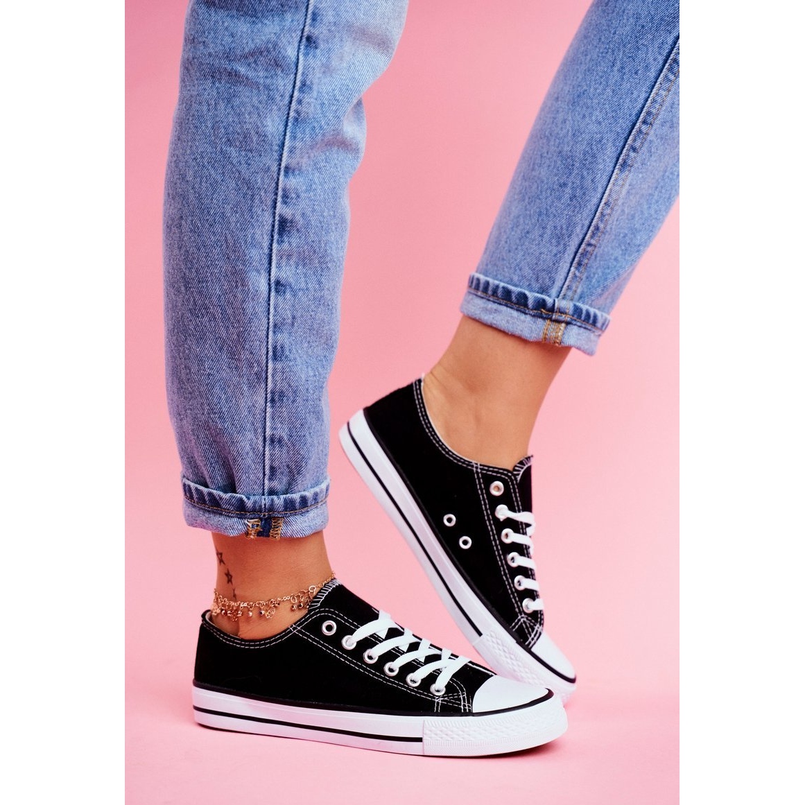 Zapatillas Botines Negros Con Suela Blanca Zapatos Cómodo Suela