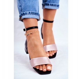 Sandalias Mujer Maciejka Leather Black 04618-21 negro rosado 5