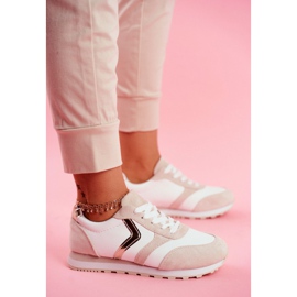 Zapatillas deportivas de mujer ruleta blanca y beige blanco marrón 4