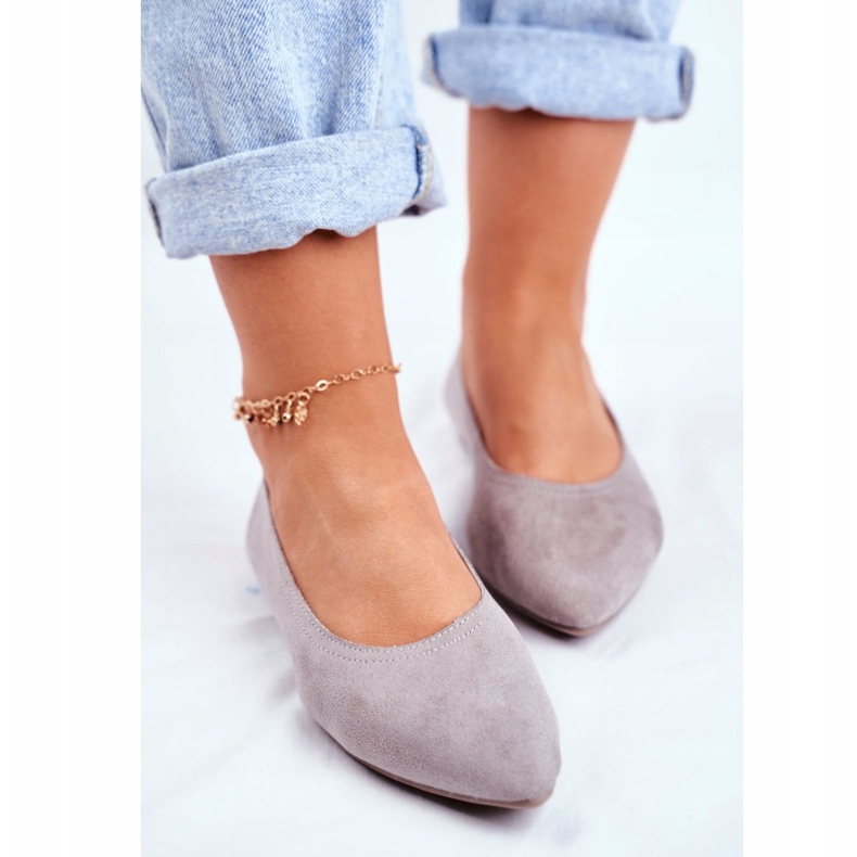 PS1 Bailarinas Mujer Eco-Suede Gris Bellissima 2