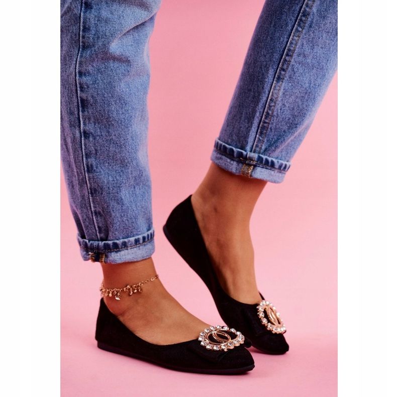 SEA Bailarinas negras Eco-Suede Montreal para mujer negro 1