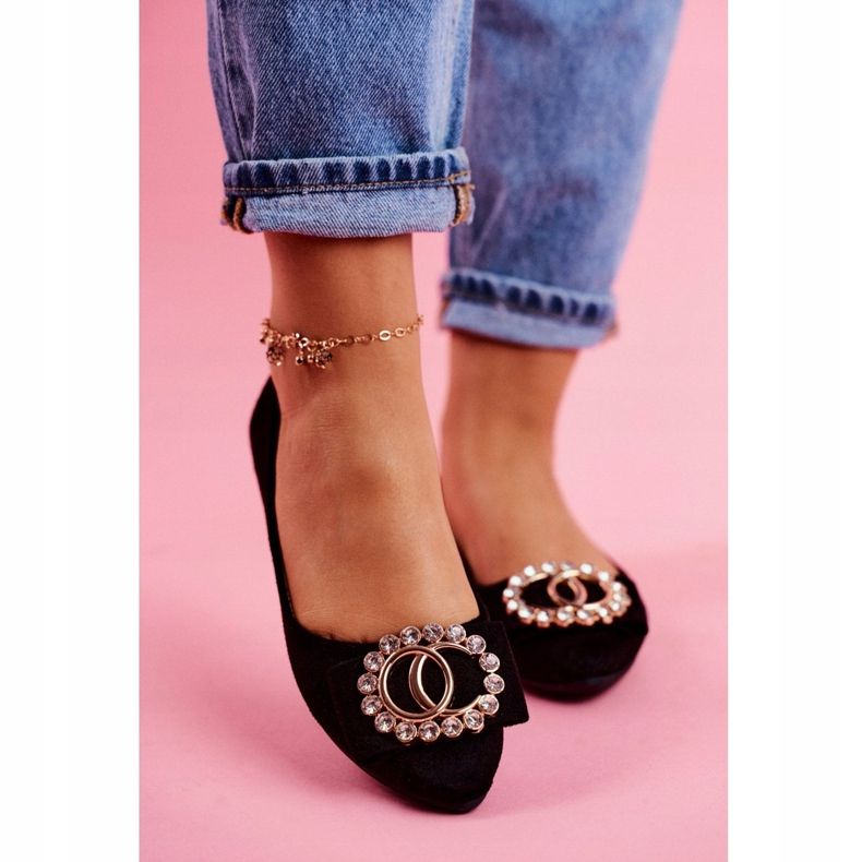 SEA Bailarinas negras Eco-Suede Montreal para mujer negro 2