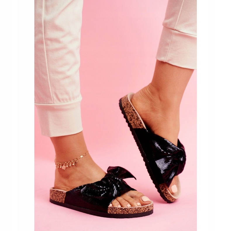 EVE Zapatillas de mujer con lazo grande Negro Lovely Time 1