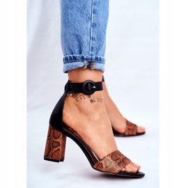 Sandalias Mujer Maciejka Leather Orange Reptile 04235-18 / 00-5 marrón negro naranja 2
