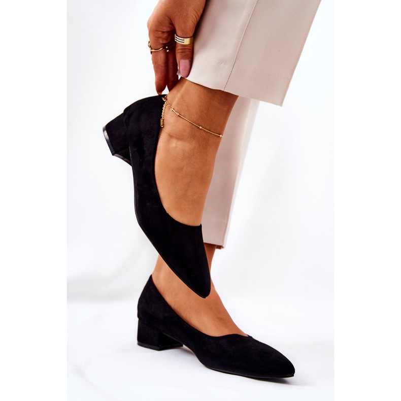 SEA Zapatos de salón clásicos para mujer Suede Black Rheya negro 2