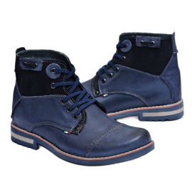 KOMODO Botas Hombre Azul Marino Zapatos Altos Rebrand 3