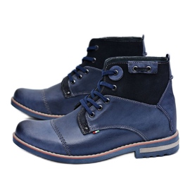 KOMODO Botas Hombre Azul Marino Zapatos Altos Rebrand 4