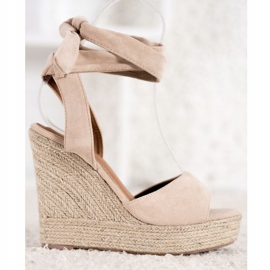 Seastar Sandalias de alpargatas en tacones altos beige 2