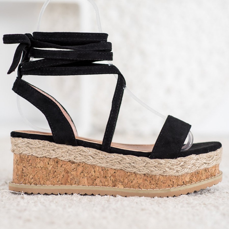 Seastar Sandalias de ante atadas negro 2