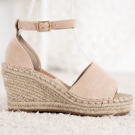 Seastar Sandalias en la cuña de paja marrón 2