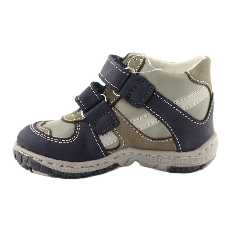 Botas de piel Ren But 1363 azul marino gris 3