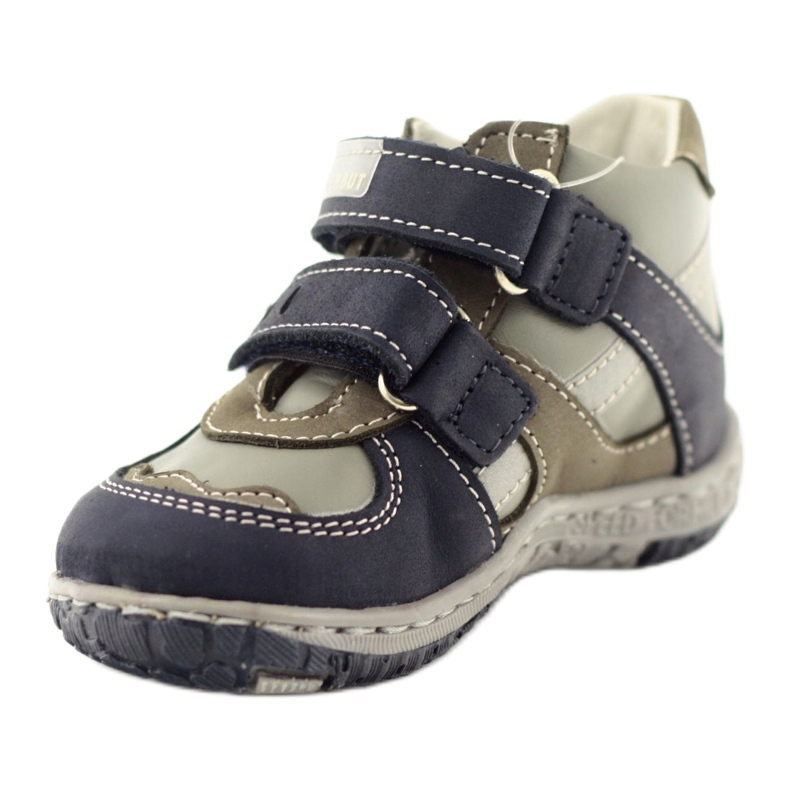 Botas de piel Ren But 1363 azul marino gris 2