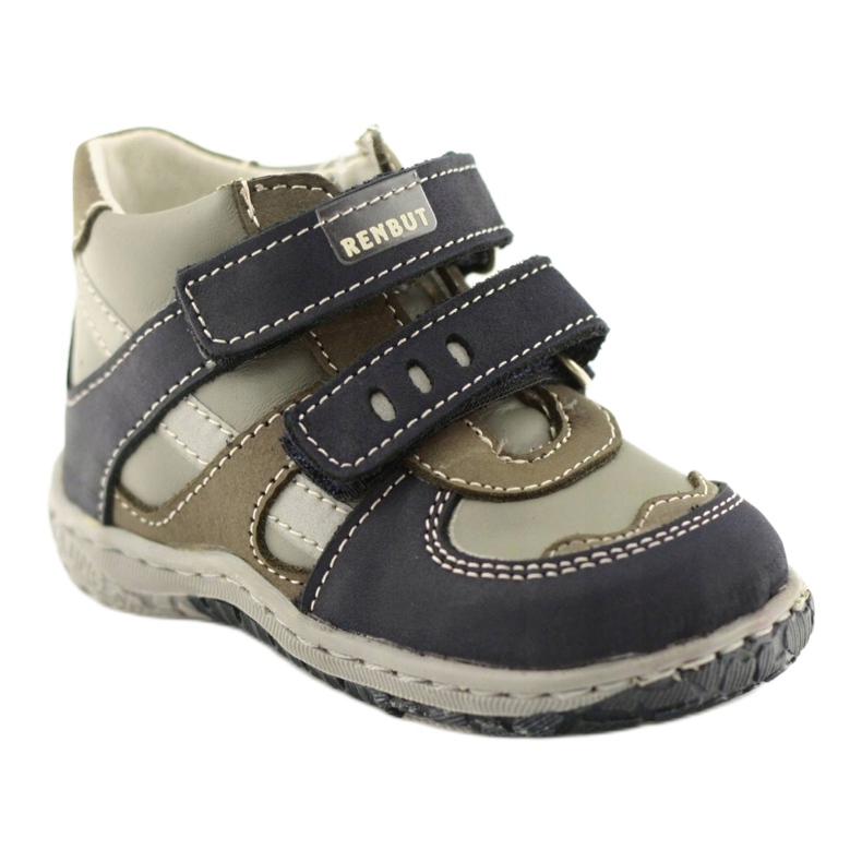 Botas de piel Ren But 1363 azul marino gris 1