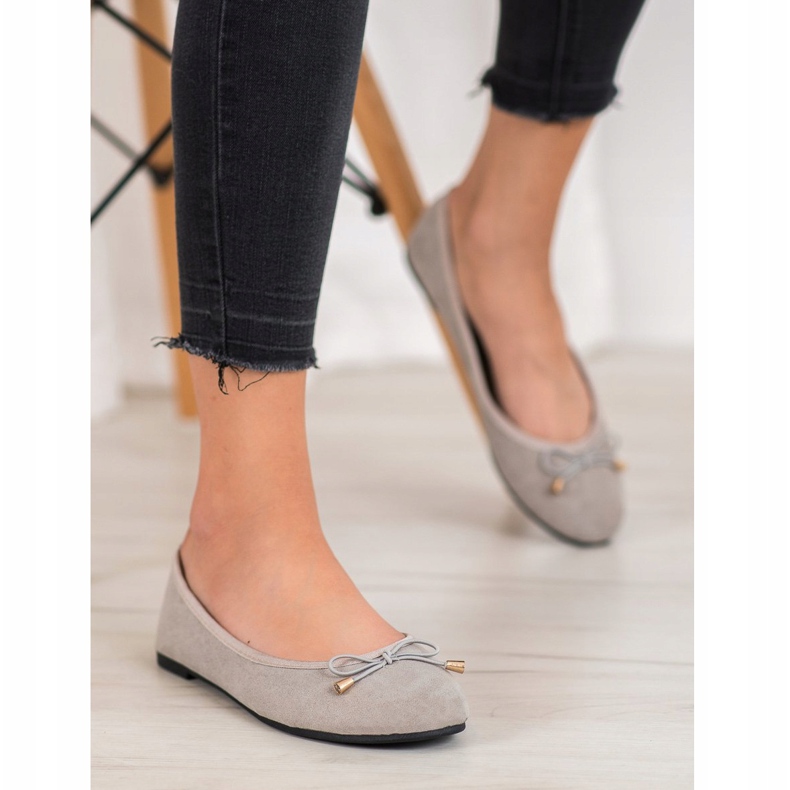 SHELOVET Bailarinas casuales gris 1