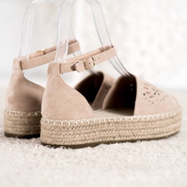 Seastar Alpargatas Caladas En La Plataforma beige 5