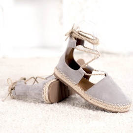Seastar Alpargatas de ante con ribete gris 4