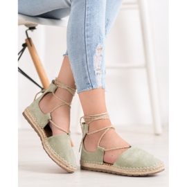 Seastar Alpargatas de ante con ribete verde 4