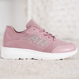 SHELOVET Zapatos cómodos con malla rosado 2 SHELOVET Zapatos cómodos con malla rosado 2