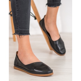 Zapatos VINCEZA de piel sin cordones negro 2