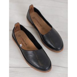 Zapatos VINCEZA de piel sin cordones negro 1