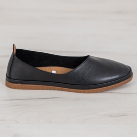 Zapatos VINCEZA de piel sin cordones negro 4