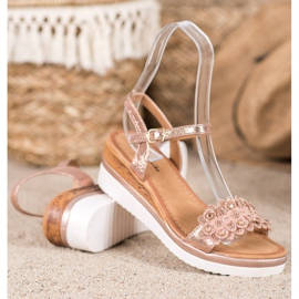 Mannika Cuñas elegantes con adornos. rosado 4