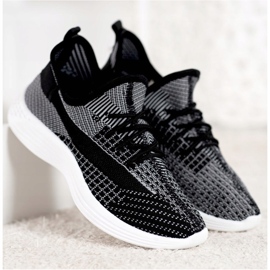 Zapatos textiles MCKEYLOR blanco negro 2