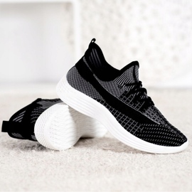 Zapatos textiles MCKEYLOR blanco negro 3