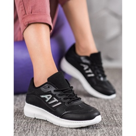 SHELOVET Zapatos cómodos con malla negro 5