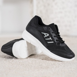 SHELOVET Zapatos cómodos con malla negro 3