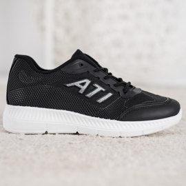 SHELOVET Zapatos cómodos con malla negro 4