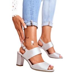Sandalias de Mujer en Tacón Alto Sergio Leone Plata SK778 marrón gris 1