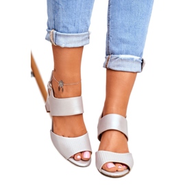 Sandalias de Mujer en Tacón Alto Sergio Leone Plata SK778 marrón gris 3