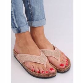 Chanclas rosa con suela de corcho, rosa 7872-PL Rosa rosado 3